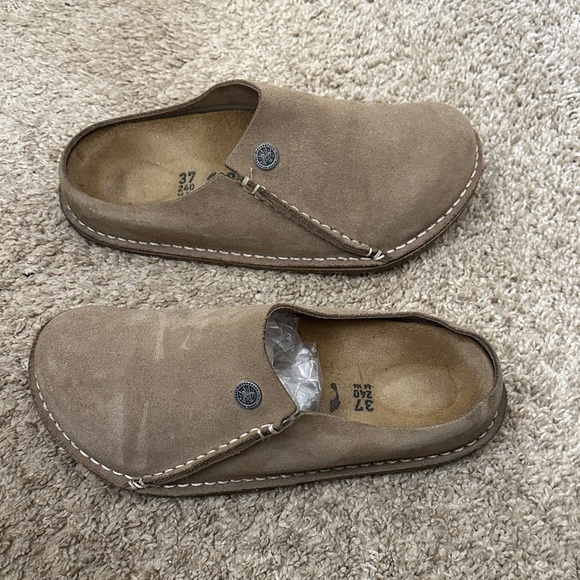 Birkenstock Brown Suede Slip-On Clogs - Picture 3 of 4